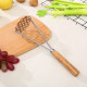 Steel Potato Masher with Wooden Handle for Kitchen Food Prep