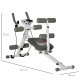 2-IN-1 Core Abdominal Ab Trainer Sit Up Bench with LCD Screen, Adjustable Fitness Crunch Machine for Home GYM