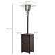 Outsunny 12KW Patio Gas Heater Freestanding Outdoor Garden Heating Rattan Furniture Wicker Table Top