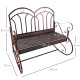 Outdoor Iron Rocking Chair-Bronze Red