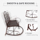 Outdoor Iron Rocking Chair-Bronze Red