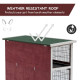 PawHut Rabbit Hutch Outdoor 2-Tier Guinea Pig Cage Bunny House Cage with No-Leak Trays for Indoor and Outdoor 136 x 50 x 93cm