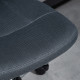 Vinsetto Computer Desk Chair, Mesh Office Chair with Adjustable Height and Swivel Wheels, Armless Study Chair, Dark Grey