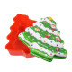 Plastic Christmas Tree Shape Cookie Box Jelly Mould Storage Containers for Holiday Decorative