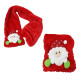 90cm Childrens Christmas Festive Scarf with Santa Clause - Red