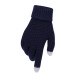 Winter Coldproof Knitted Warm Gloves Touch Screen Gloves - Navy