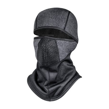 Balaclava Fleece Thermal Face Mask Motorcycle Thermal Hood Hat Helmet - Grey