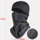 Balaclava Fleece Thermal Face Mask Motorcycle Thermal Hood Hat Helmet - Grey