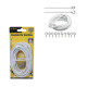 Net Curtain Wire Window Cord Cable with Hooks for Indoor Outdoor 5m - White