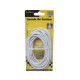 Net Curtain Wire Window Cord Cable with Hooks for Indoor Outdoor 5m - White