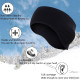 Fleece Ear Cover Ear Warmer Headband Winter Sweatband Running Headband - Black