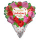 Valentine Roses Bouquet  Balloon (18 Inch)