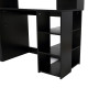 Computer Desk with Drawers and Storage Shelves, Reception Desk, Study Workstation for Home Office, 137 x 55 x 92cm, Black