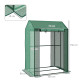 Outsunny 2-Room Green House, Mini Greenhouse with 2 Roll-up Doors, Vent Holes and Reinforced Cover, 100 x 80 x 150cm