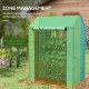 Outsunny 2-Room Green House, Mini Greenhouse with 2 Roll-up Doors, Vent Holes and Reinforced Cover, 100 x 80 x 150cm