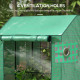 Outsunny 2-Room Green House, Mini Greenhouse with 2 Roll-up Doors, Vent Holes and Reinforced Cover, 100 x 80 x 150cm