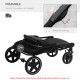 PawHut Foldable Pet Stroller, with Universal Wheels, Shock Absorber, for Medium and Large Dogs - Black