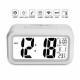 5.3 Inch Smart Simple Silent LED Digital Alarm Clock w/ Date Temp Display -White