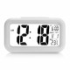 5.3 Inch Smart Simple Silent LED Digital Alarm Clock w/ Date Temp Display -White