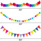 Christmas Party Decoration Festival Set Birthday Bunting Paper Pom Poms Supplies Garland Hanging