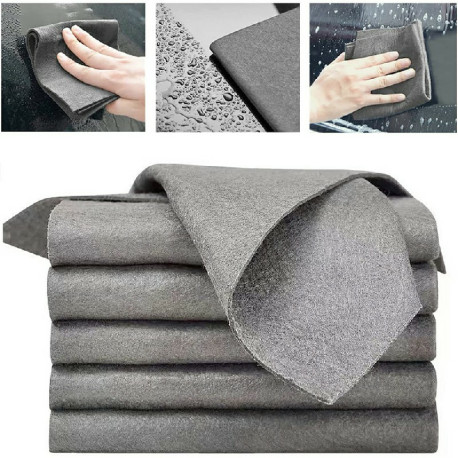 5pcs 29.7cm x 19.8cm Magic Glass Cleaning Cloth Dishcloth Lint Free Rag Thickened Polish Cloth