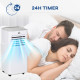 7000 BTU Air Conditioning Unit, 3-in-1 Portable Air Conditioner, Dehumidifier, Cooling Fan with 2 Speeds, 24H Timer, Remote Cont