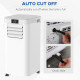 8000 BTU Air Conditioning Unit, 3-in-1 Portable Air Conditioner, Dehumidifier, Cooling Fan with Remote Control, Digital Display,