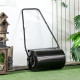 DURHAND 38L Heavy Duty Water or Sand Filled Garden Steel Lawn Roller Drum Φ50cm Black