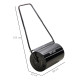 DURHAND 38L Heavy Duty Water or Sand Filled Garden Steel Lawn Roller Drum Φ50cm Black