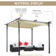 Outsunny 3 x 3(m) Metal Pergola with Retractable Roof, Garden Gazebo Metal Pergola Canopy. Outdoor Sun Shade Shelter for Party B