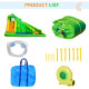 Outsunny 5 in 1 Kids Bouncy Castle Large Crocodile Style Inflatable House Slide Basket Water Pool Gun Climbing Wall with Blower 