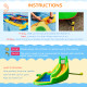 Outsunny 5 in 1 Kids Bouncy Castle Large Crocodile Style Inflatable House Slide Basket Water Pool Gun Climbing Wall with Blower 