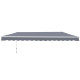 Outsunny Manual Retractable Awning, size (4m x3m)-Grey