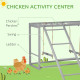 PawHut Chicken Activity Play with Swing Set for 3-4 Chickens, Wooden Chicken Coop, Grey