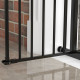 PawHut Metal 74-94cm Wide Adjustable Dog Gate Black