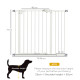 PawHut Metal 74-94cm Wide Adjustable Dog Gate White