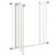 PawHut Metal Pet Safety Gate Dog Gate Folding Fence 74-87cm, White