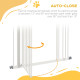 PawHut Metal Pet Safety Gate Dog Gate Folding Fence 74-87cm, White