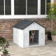 PawHut Plastic Weather-Resistant Dog House, for Indoors and Outdoors, Large Dogs - Grey