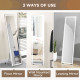 Standing Dressing Mirror with LED Lights, Wall Dressing Mirror for Bedroom with Dimmable and 3 Colour Lighting, White