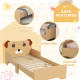 ZONEKIZ Puppy-Themed Kids Bed, for Ages 3-6 Years, 143 x 74 x 58cm