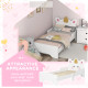 ZONEKIZ Unicorn-Designed Toddler Bed, Kids Bedroom Furniture, for Ages 3-6 Years, 143 x 74 x 67cm - White