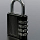 4 Digit Combination Padlock in Black