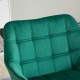 Accent Chair, Arm Chair with Wide Arms, Slanted Back, Thick Padding and Rubber Wooden Legs for Living Room, Green