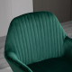 Velvet-Feel Plisse Back Accent Chair - Green