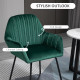 Velvet-Feel Plisse Back Accent Chair - Green