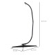 Outsunny Hanging Hammock Stand Hammock Chair Stand C Stand Steel Heavy Duty Stand for Hanging Hammock Air Porch Swing Chair Indo