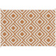 Outsunny Reversible Outdoor Rug, Plastic Straw Mat w/ Carry Bag Ground Stakes for Garden RV Picnic Beach Camping 182x274cm Brown