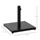 Outsunny Φ35/38/48MM 18KG Steel Square Parasol Stand Base w/ Adjustable Knob Umbrella Stand Garden Patio Outdoor Home, Black