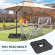 Outsunny Umbrella Weights for Cantilever Parasols, Set of 2 Heavy Duty Parasol Base Weights, 110kg Sand or 70kg Water Filled, Bl